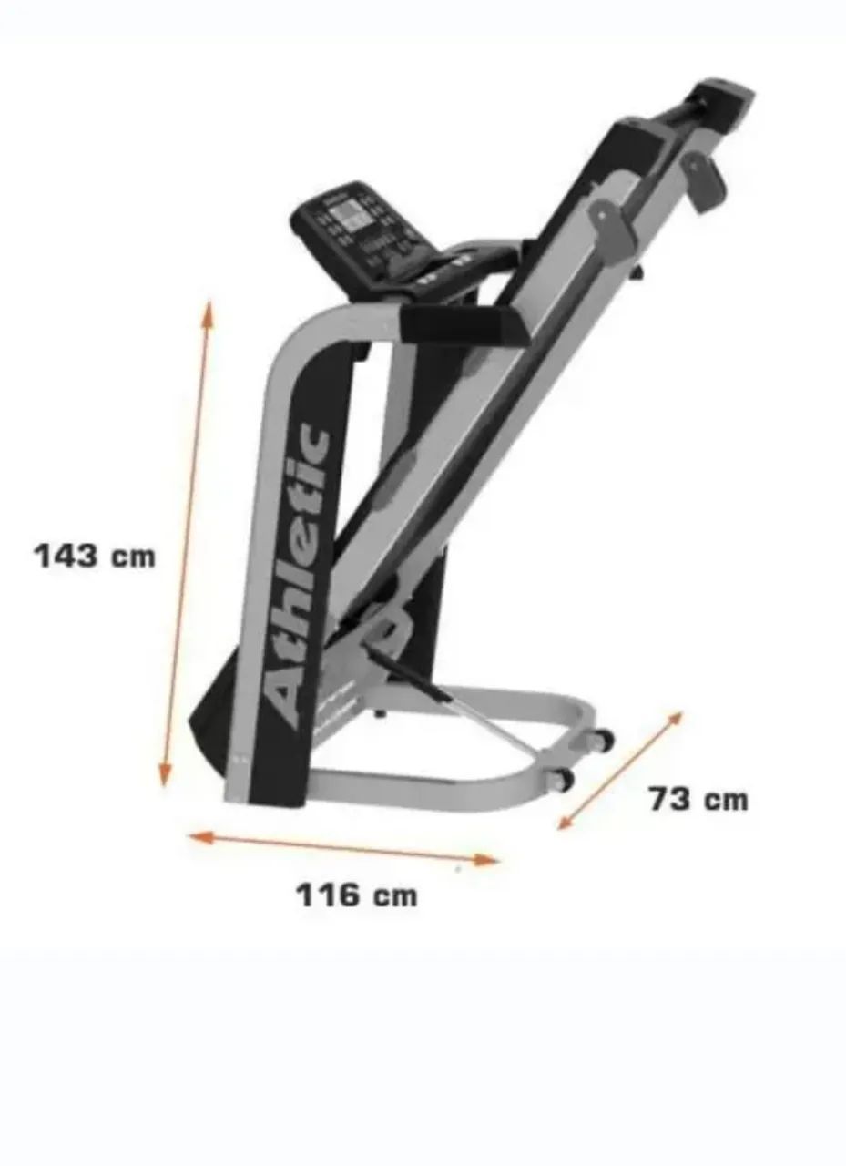 Esteira ATHLETIC RACER 16 KM/HORA BIVOLT ,DOBRÁVEL, NUCA FOI USADA,NA EMBALAGEM, - Foto 2