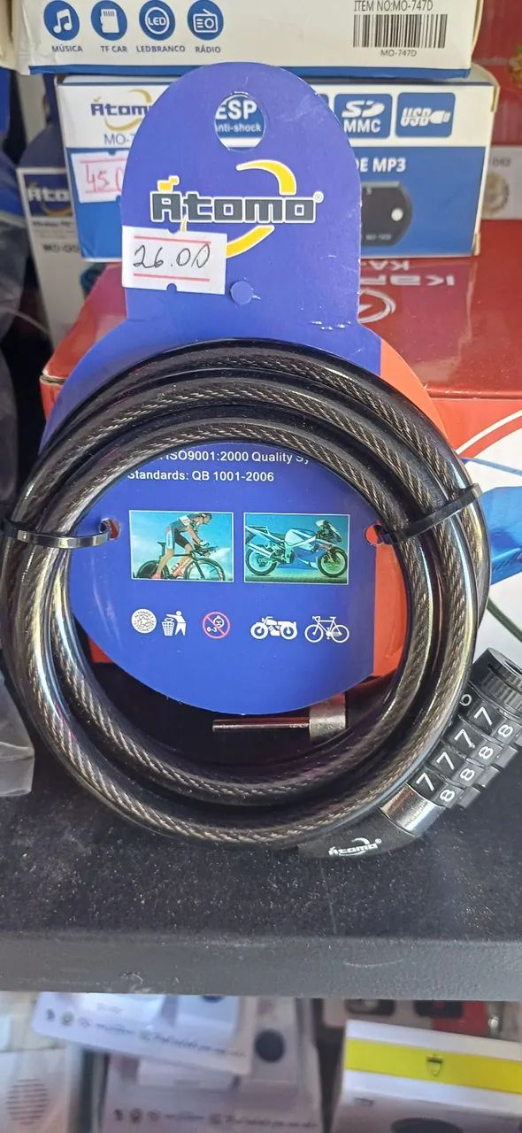 Cadeado para Bicicleta Atomo com Segredo