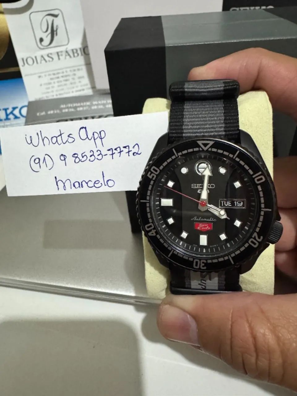 SEIKO 5 Sports Edição Limitada Super Cub - Automático e NOVÍSSIMO - SOMENTE PARA BELÉM !!! - Foto 3