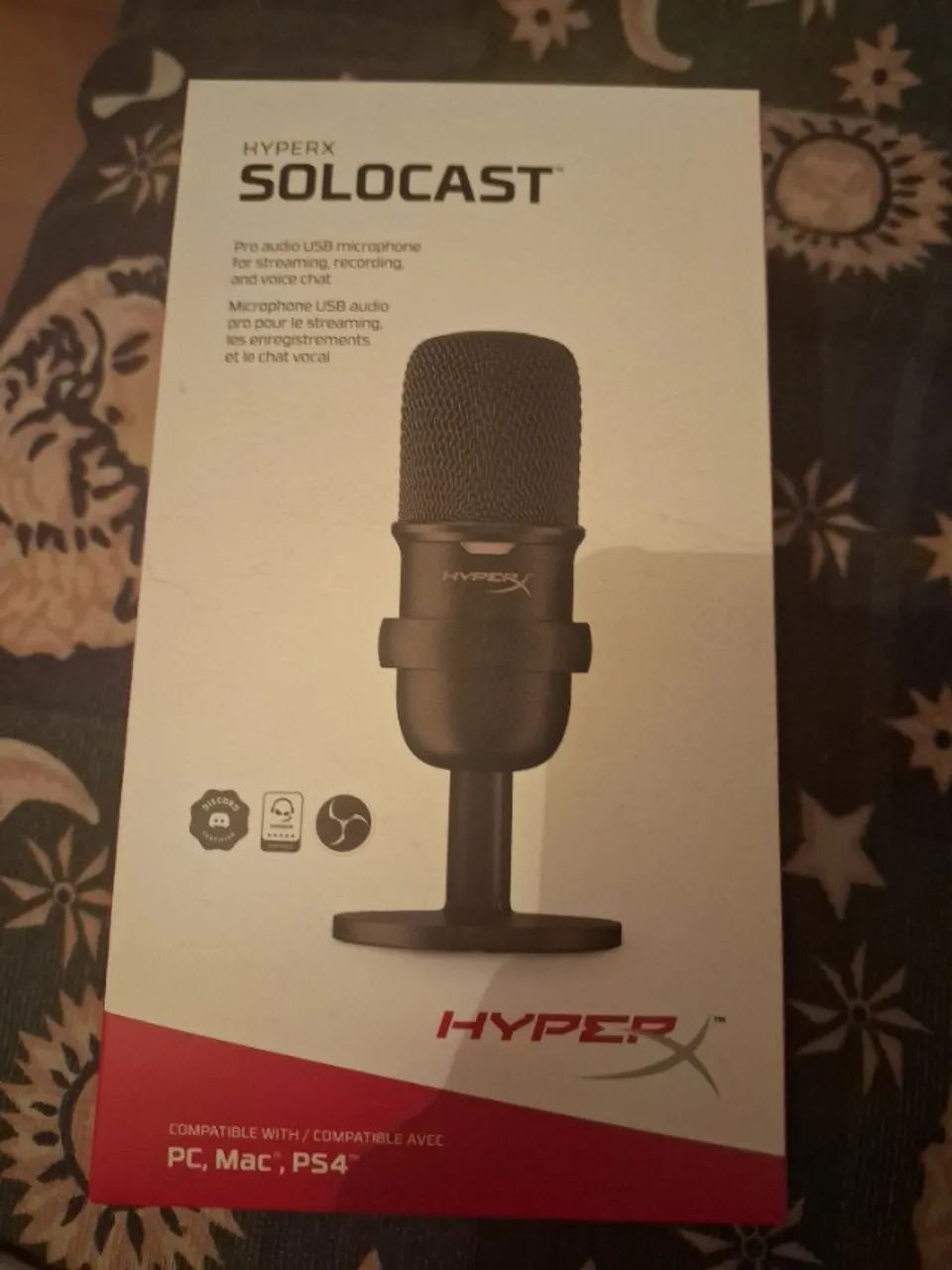 Microfone hyper solocast pc/mac/ps5/ps4