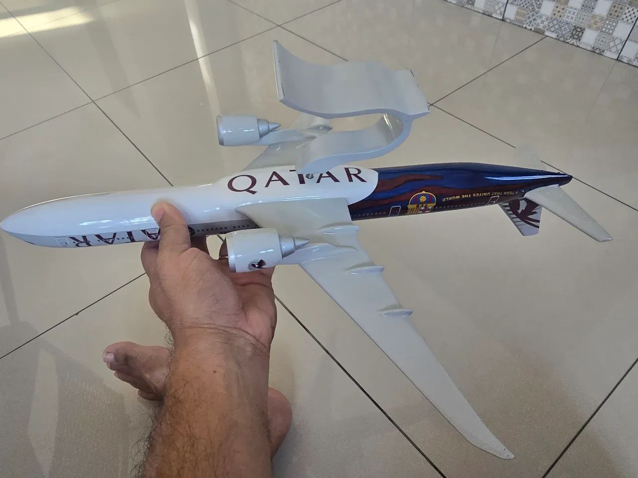 MAQUETE  777-300 QUATAR( BARCELONA) - Foto 3