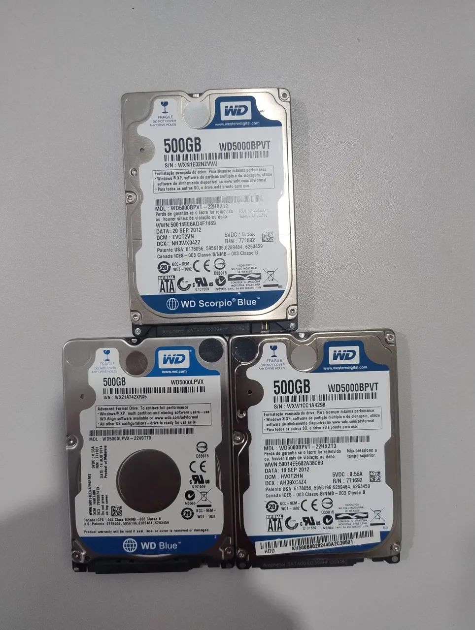 HD 500GB WD Scorpio Blue - WD5000BPVT