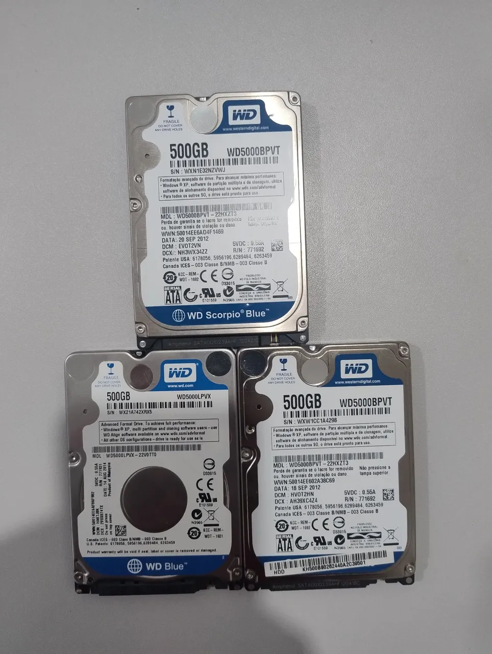HD 500GB WD Scorpio Blue - WD5000BPVT