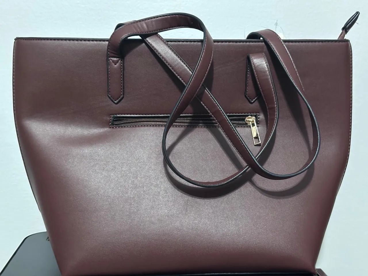 Bolsa de Ombro Marrom Café Elegante com Necessaire - Foto 3