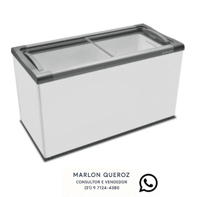 Freezer Horizontal Tampa de Vidro Fricon Novo