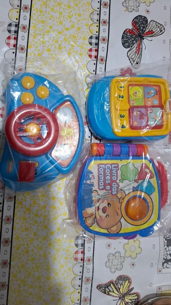 Lote brinquedos sonoros musicais Fisher price