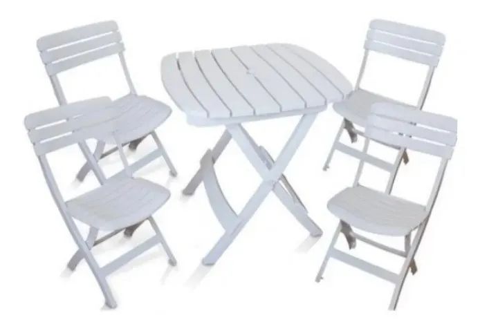 Conjunto Mesa E 4 Cadeiras Ripada Antares Branco Kit 01 Jogo - LEIA O ANUNCIO