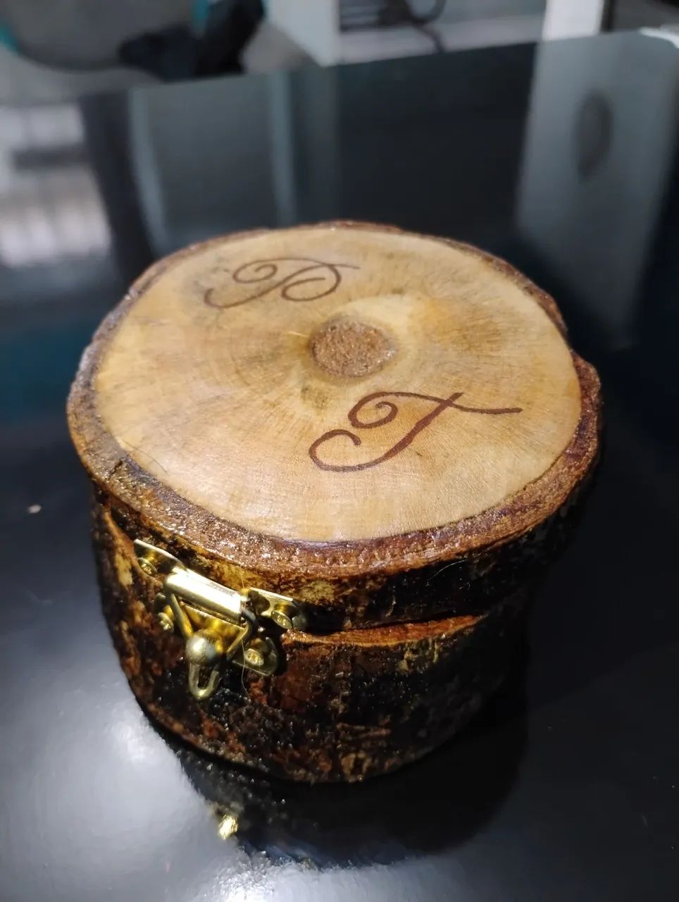 Caixa de madeira rústica para decoração