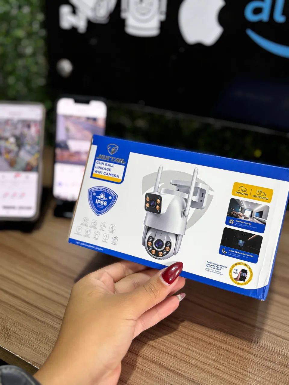 Câmera de Segurança IP Wifi Dupla Externa - JORTAN YOOSEE - BRANCA