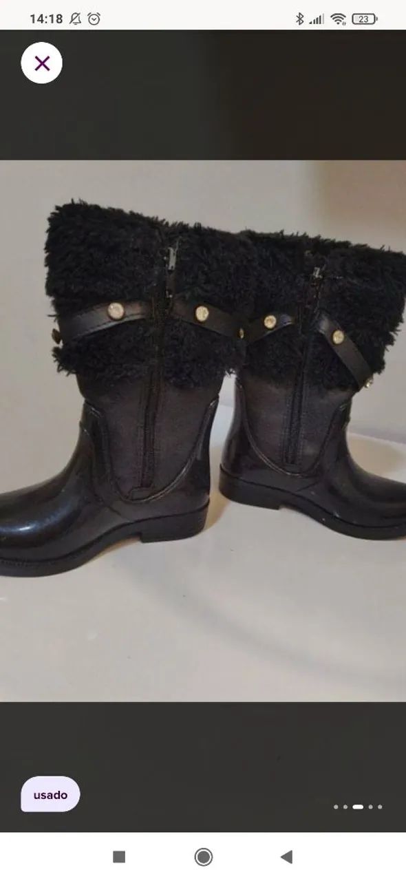 Bota cano longo preto  - Foto 3