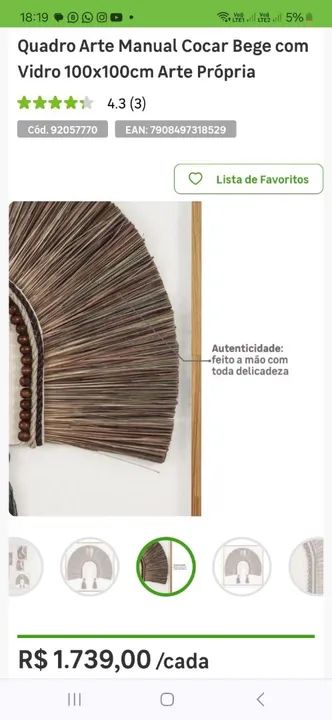 Quadro Arte Cocar / Novo - Foto 5