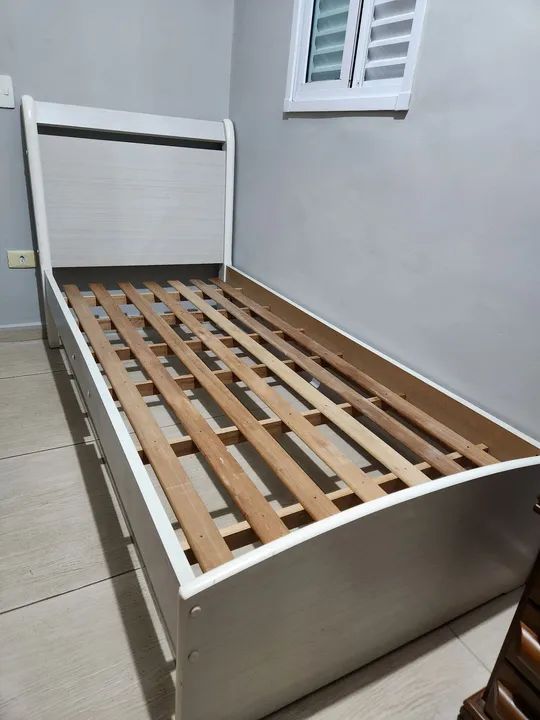 Cama Box Solteiro Branca