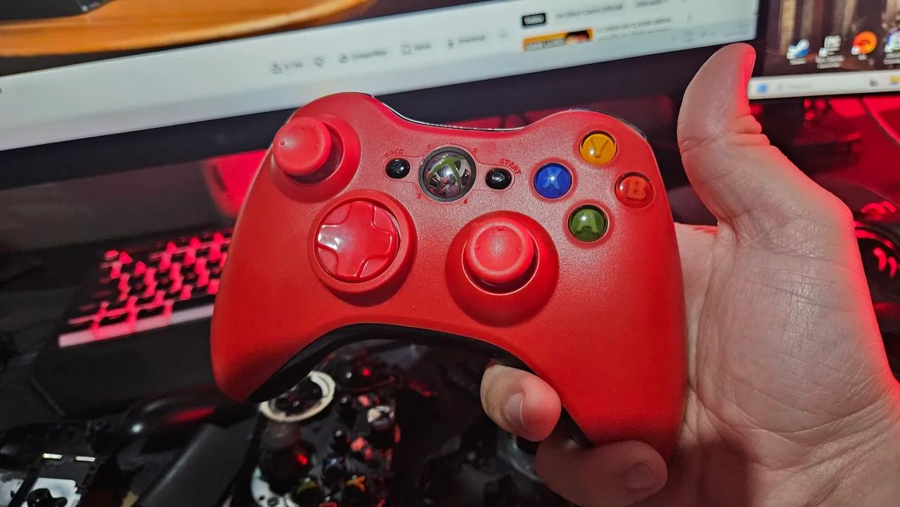 Controle Xbox 360 Vermelho