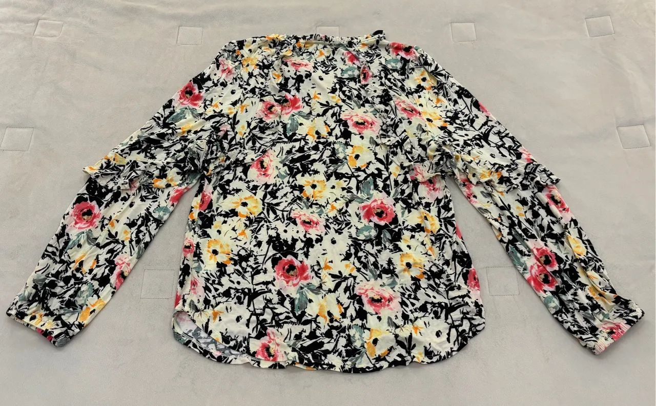 Blusa estampada floral Ralph Lauren tamanho p - Foto 2