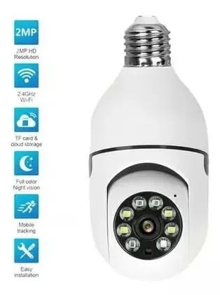 Câmera Ip Segurança Lampada Wifi