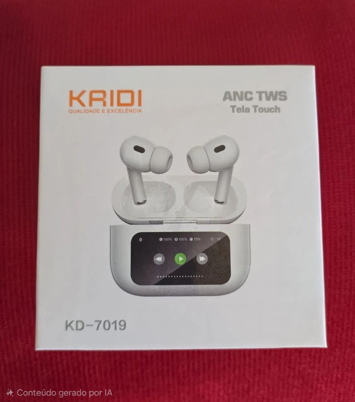 Fone De Ouvido Tela Touch Kaidi 7019 Cancelamento De Ruído - Foto 4