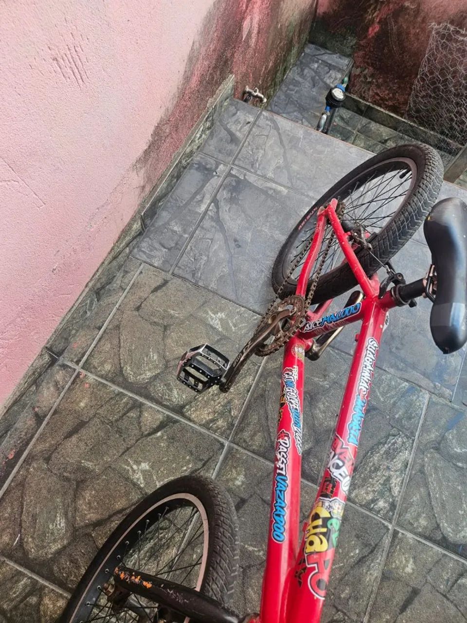 Bicicleta BMX Freestyle Vermelha - Foto 5