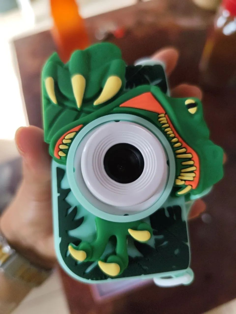 Câmera digital para criança com capa de dinossauro de silicone  - Foto 4