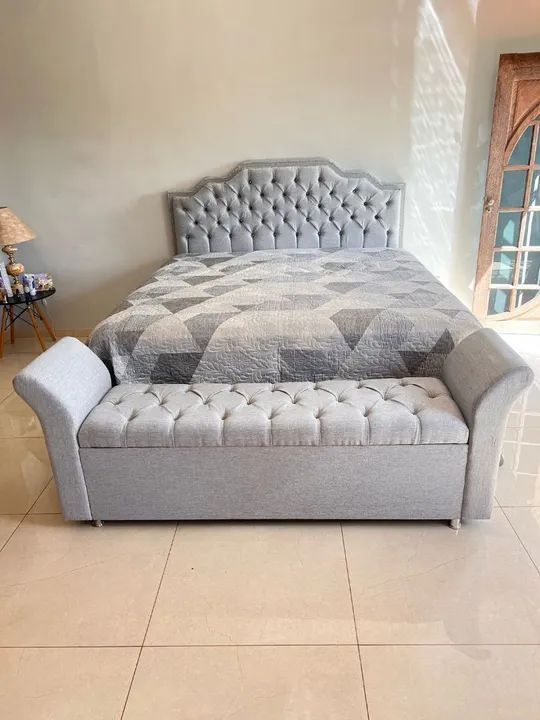 Cama Box com Baú e Cabeceira - Novo