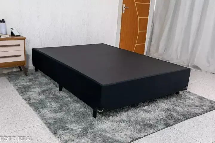 Base preta para colchão casal padrão 188x138