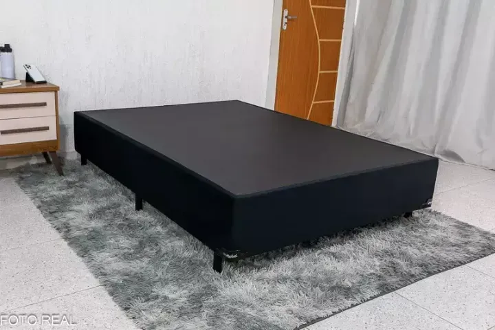 Base preta para colchão casal padrão 188x138