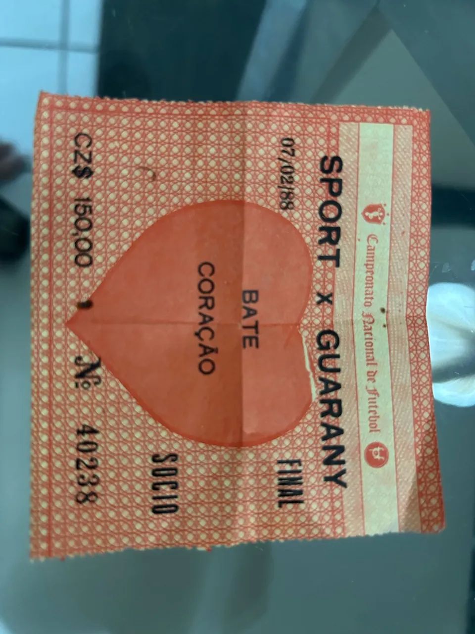 Ingresso Final do campeonato brasileiro 1987