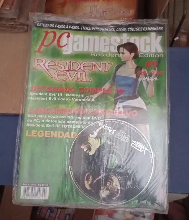 Revista Pc Gamestock Nº 5 Resident Evil 3 E Code Veronica Detonados + CD ( Lacrada )