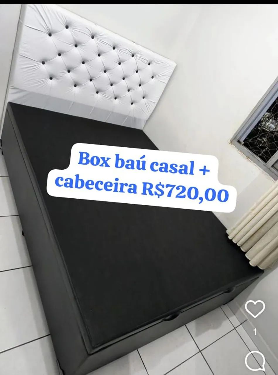 Box baú casal + cabeceira nova direito da Fábrica 