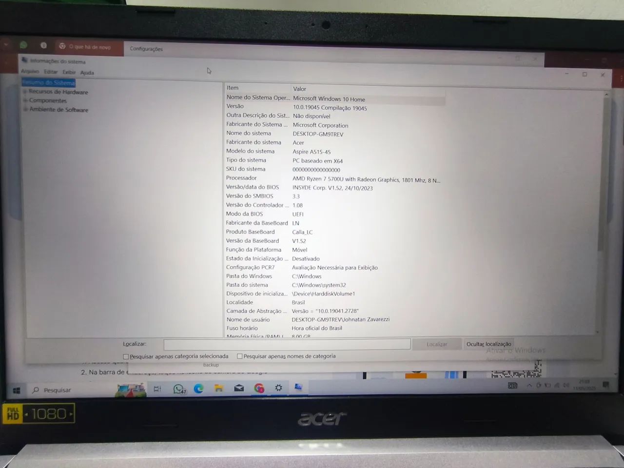 Notebook Acer Aspire 7 - Tela 15.6 - Foto 5