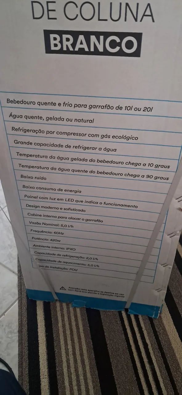 Bebedouro de Coluna EOS Branco EBC02CB - Foto 5