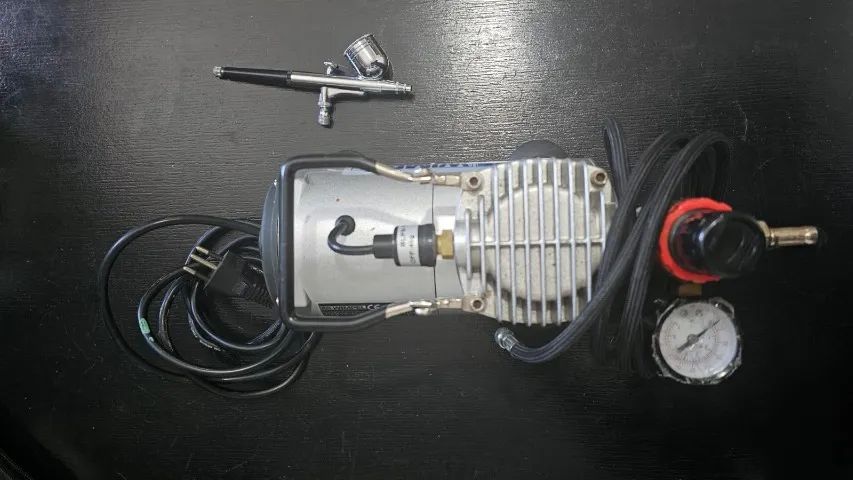 Compressor de ar Wimpel + Pistola para aerografia - Foto 2