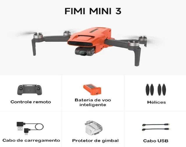  BATERIA E CONTROLE DRONE FIMI MINI3