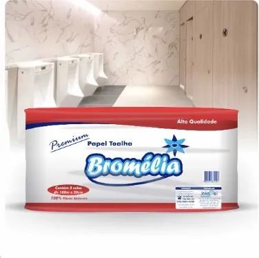 Papel Toalha Bromélia 100% Celulose - 8/100