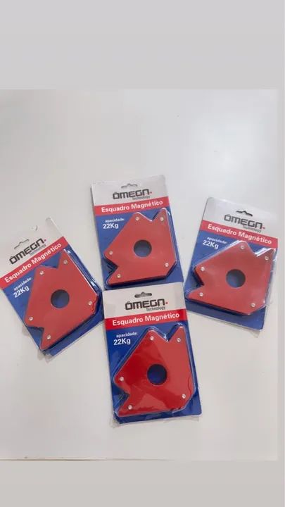 Kit 4un - Esquadro Magnético Para Solda 22 Kg Robusto Ômega - 4 Peças - Foto 2