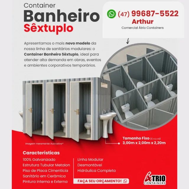 Container banheiro 3x2 