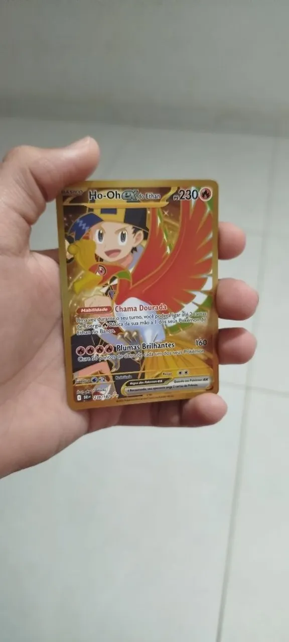 Card Pokémon Ho-oh EX do Ethan original