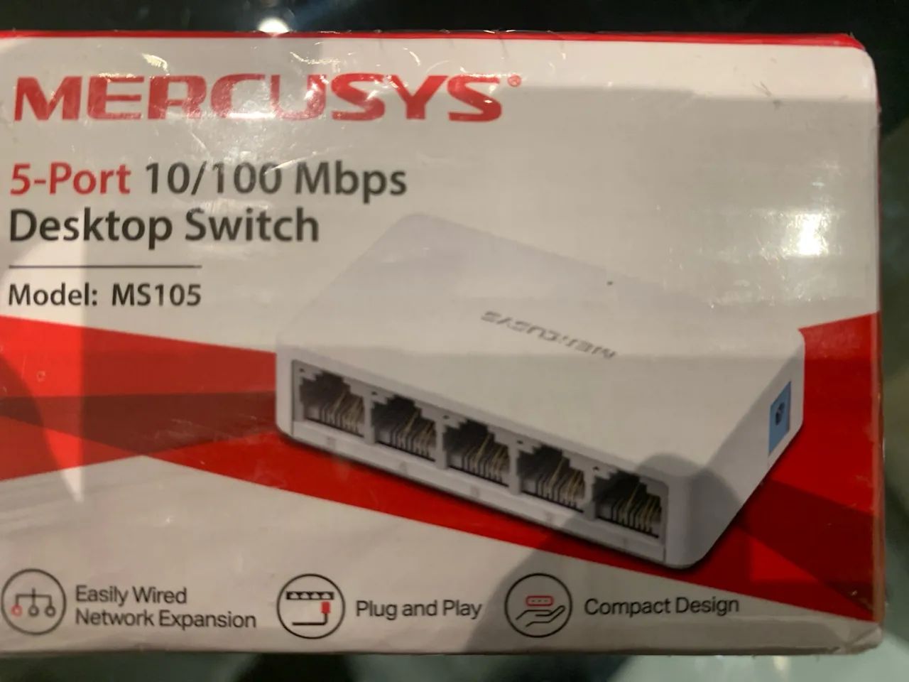 Switch 5 Portas 10/100 Mbps Desktop Mercusys MS105