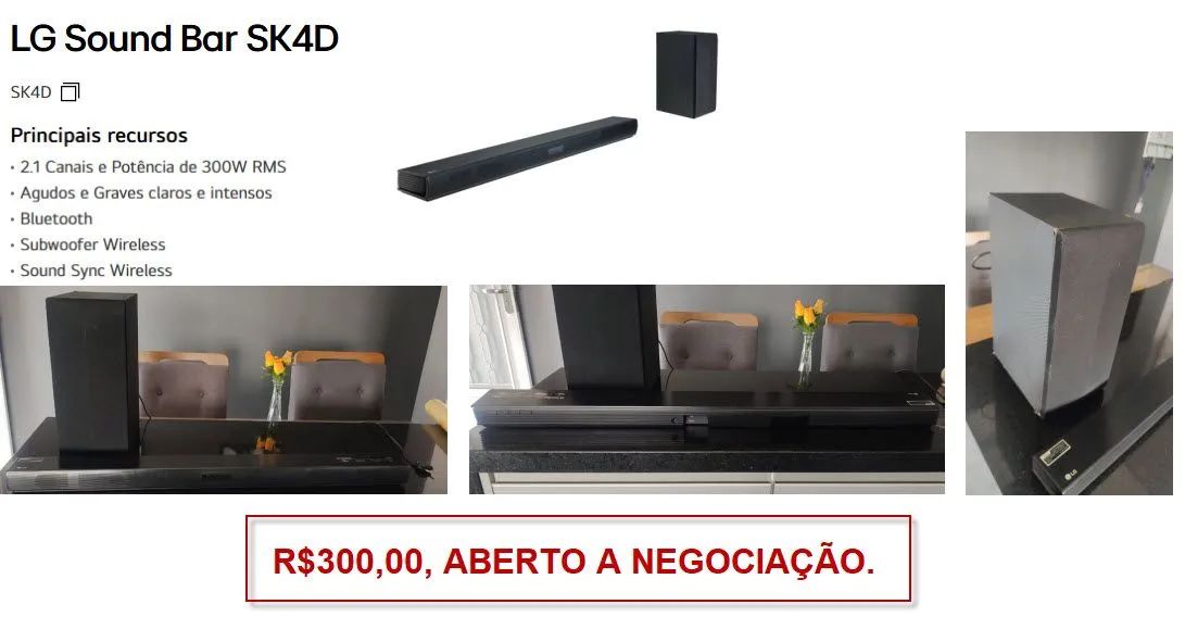 Wireless Subwoofer Lg Sk4d Wireless Sound Bar Sound Bar LG SK4D