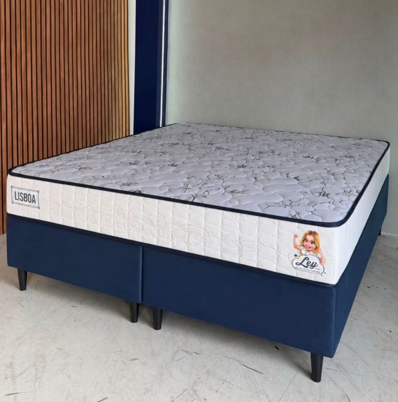 Cama box Queen Size Lisboa Ley colchões M ensacadas em mega Promoção 