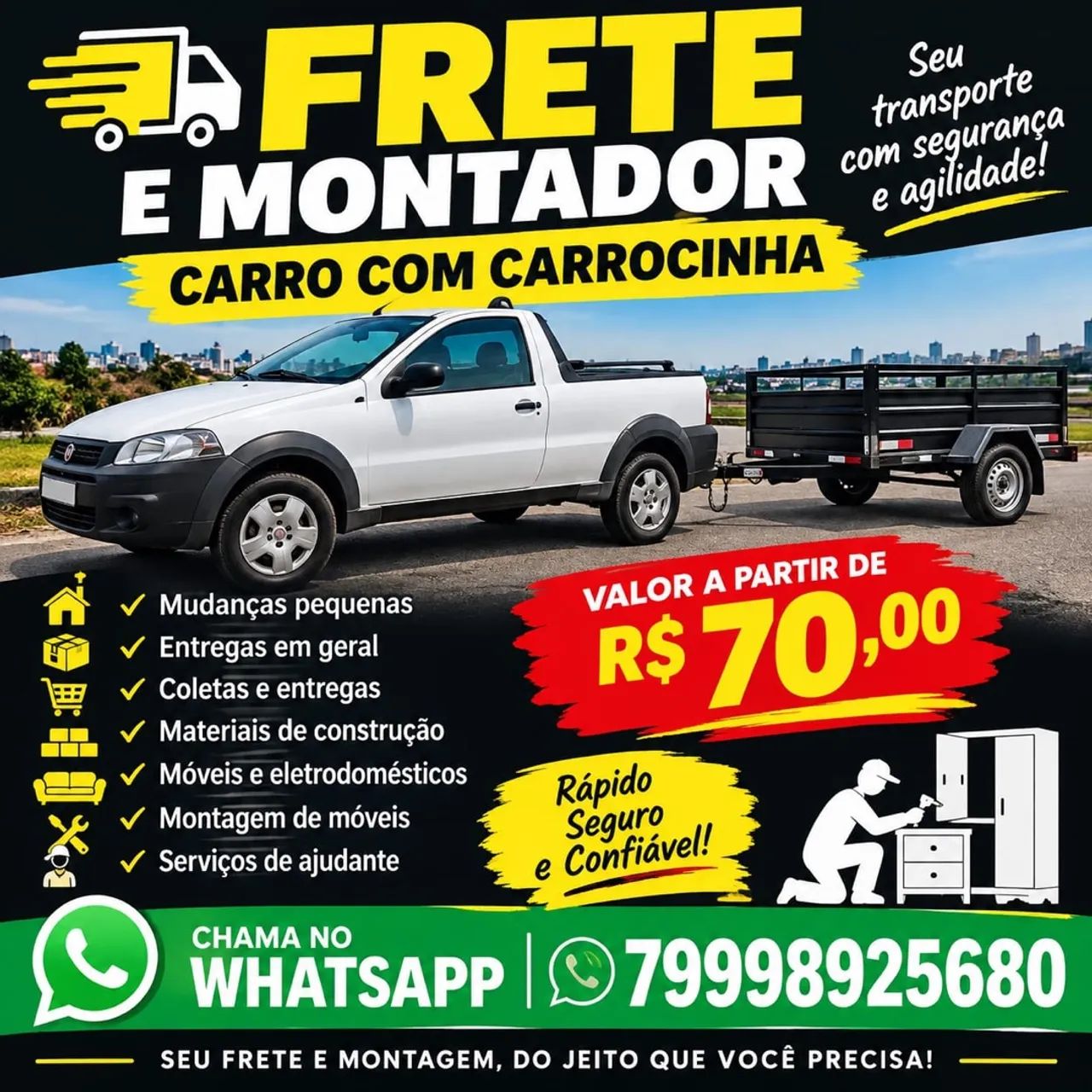Frete e montador 