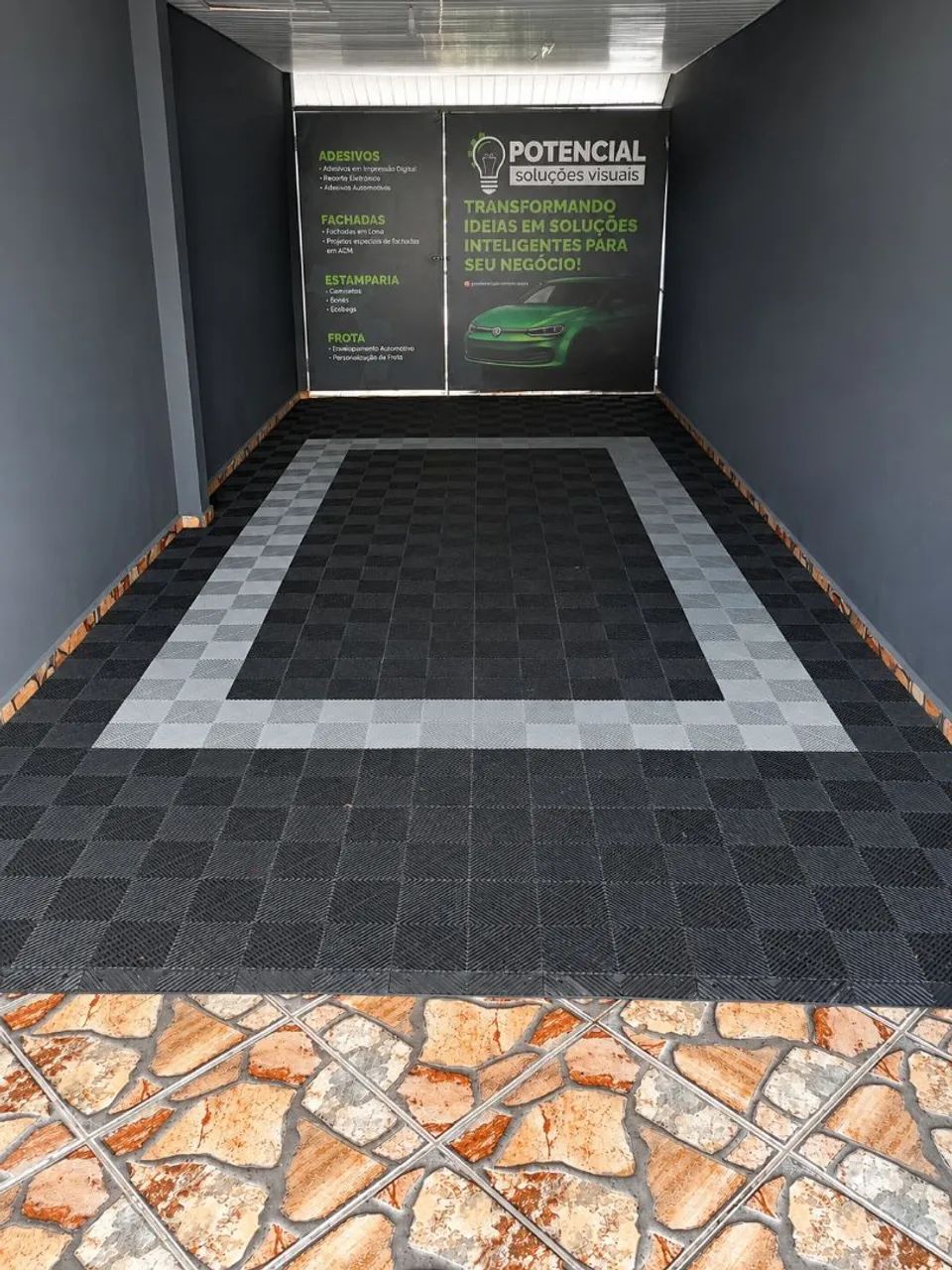Piso Automotivo Modular área de 2,90x7,00