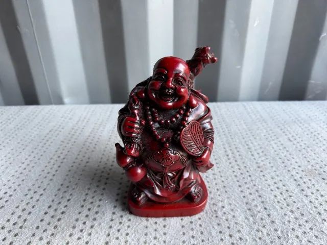Buda Risonho em madeira - Foto 3