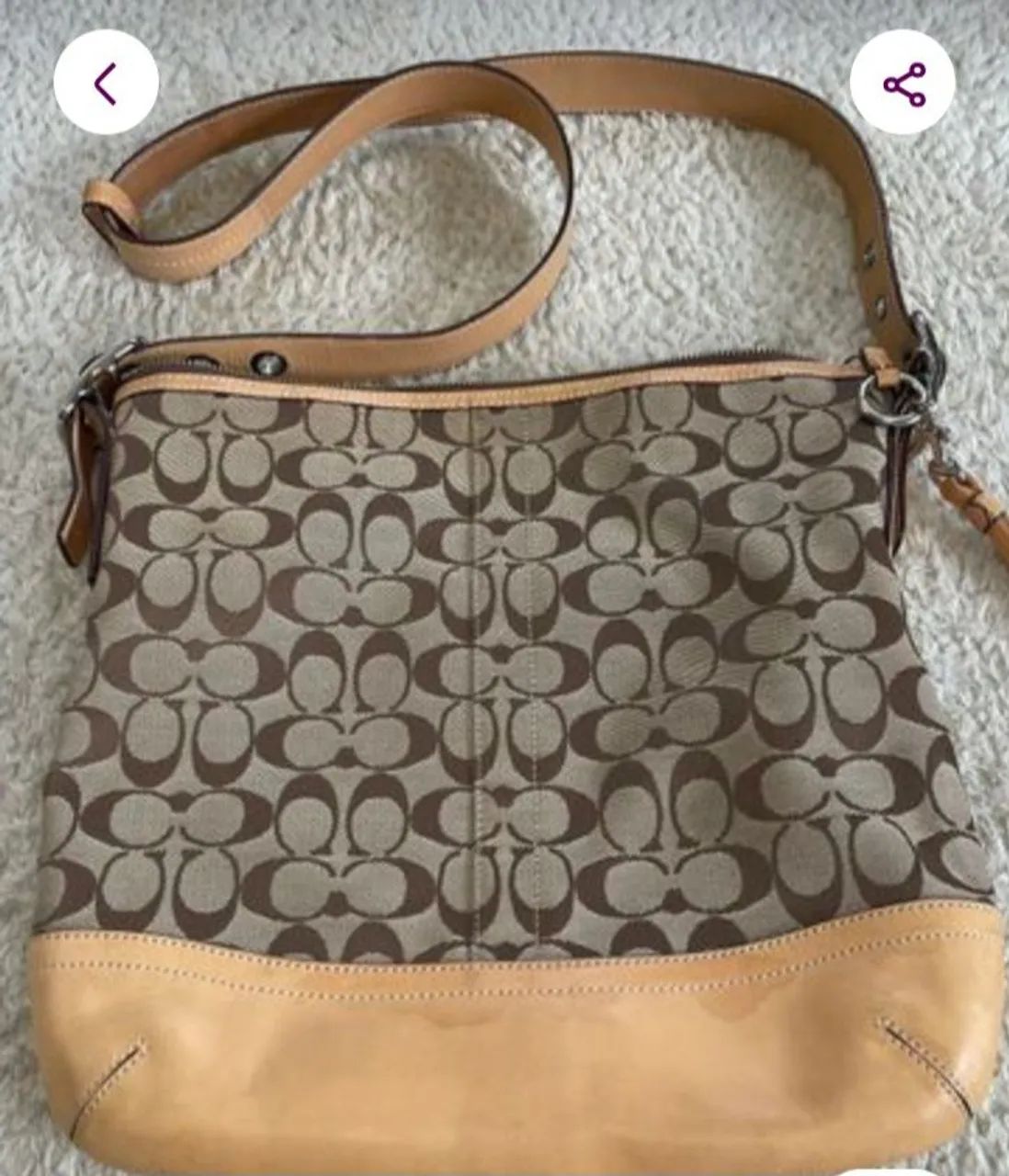 Coach transversal bege monograma original  - Foto 5