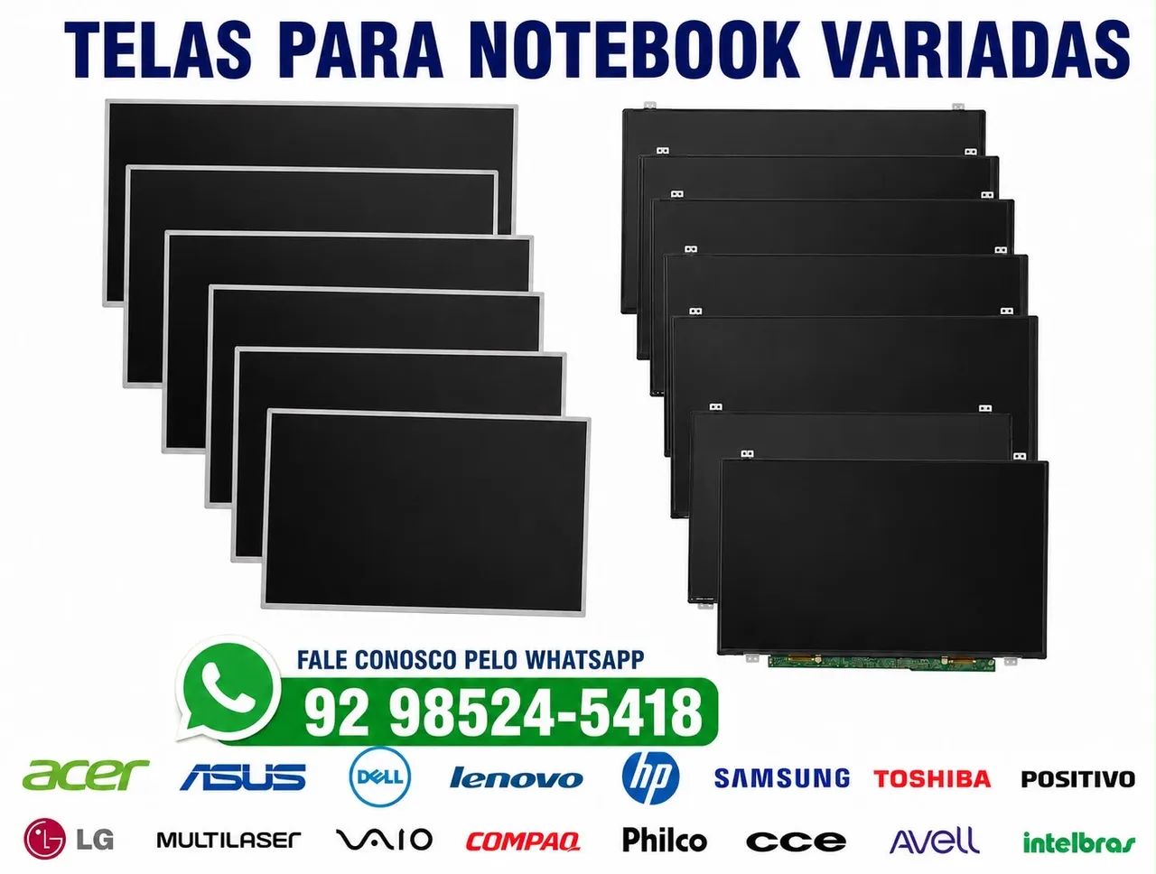 Tela para Notebook | Diversos Modelos Disponíveis | Consulte Compatibilidade 