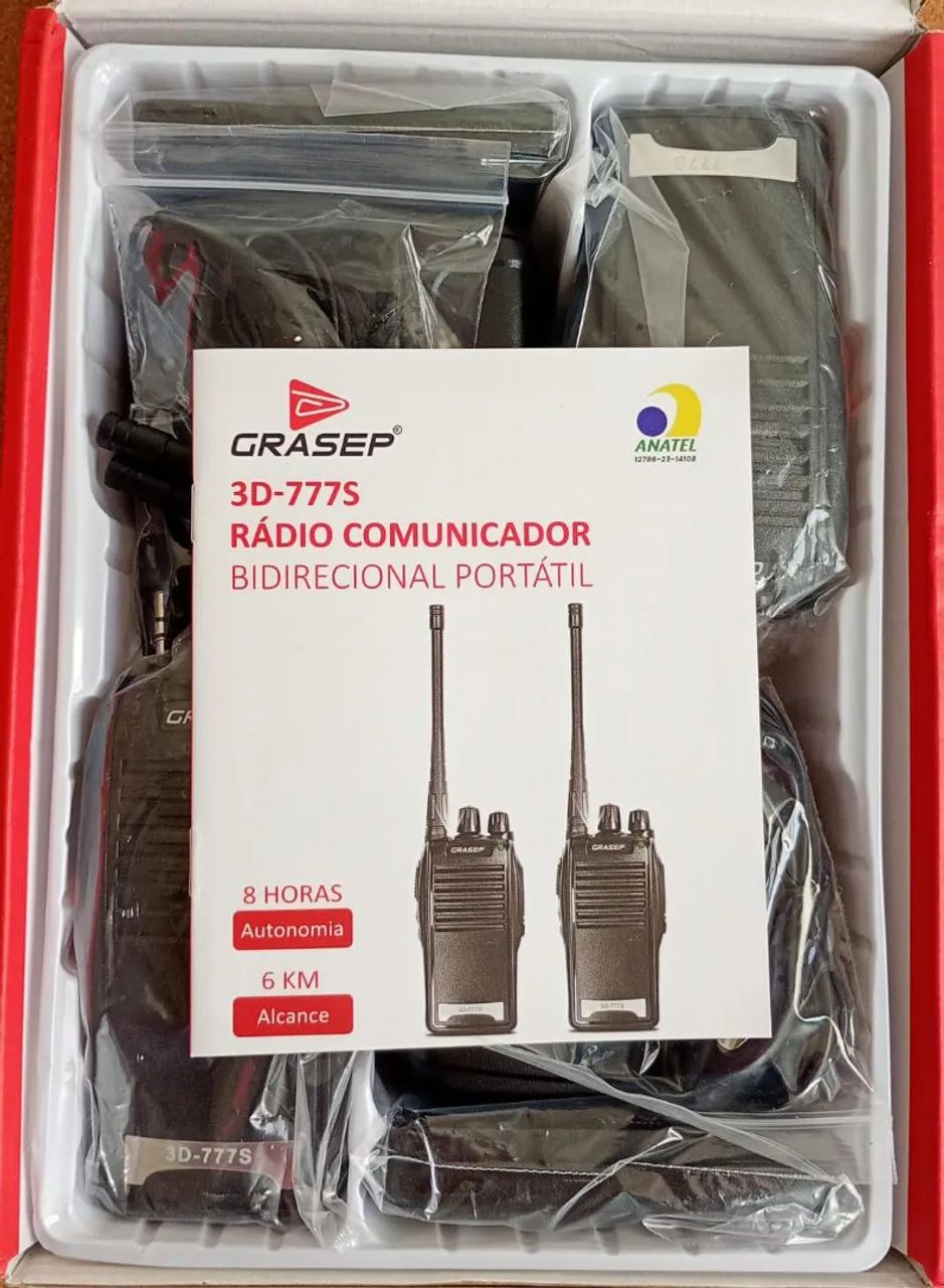 Kit 2 Rádios Comunicador Portátil Profissional 6Km 8Hrs - Novo - Foto 6