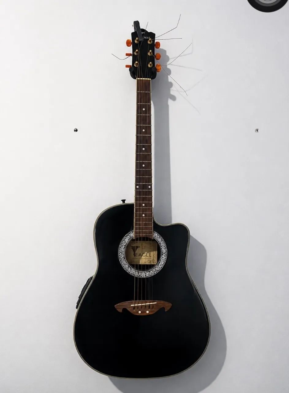 Violão Eagle Fibra Flat aço elétrico - Foto 3