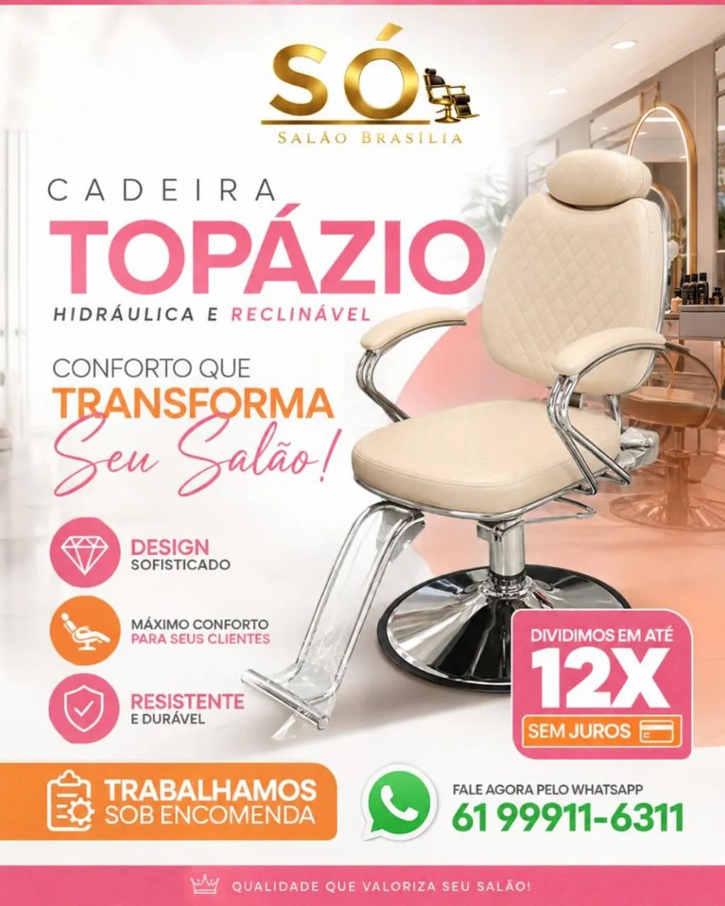 Móveis para salão de beleza 