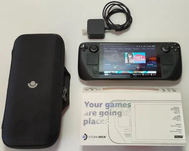 Steam Deck LCD 512GB Com Case e Carregador Original Muito