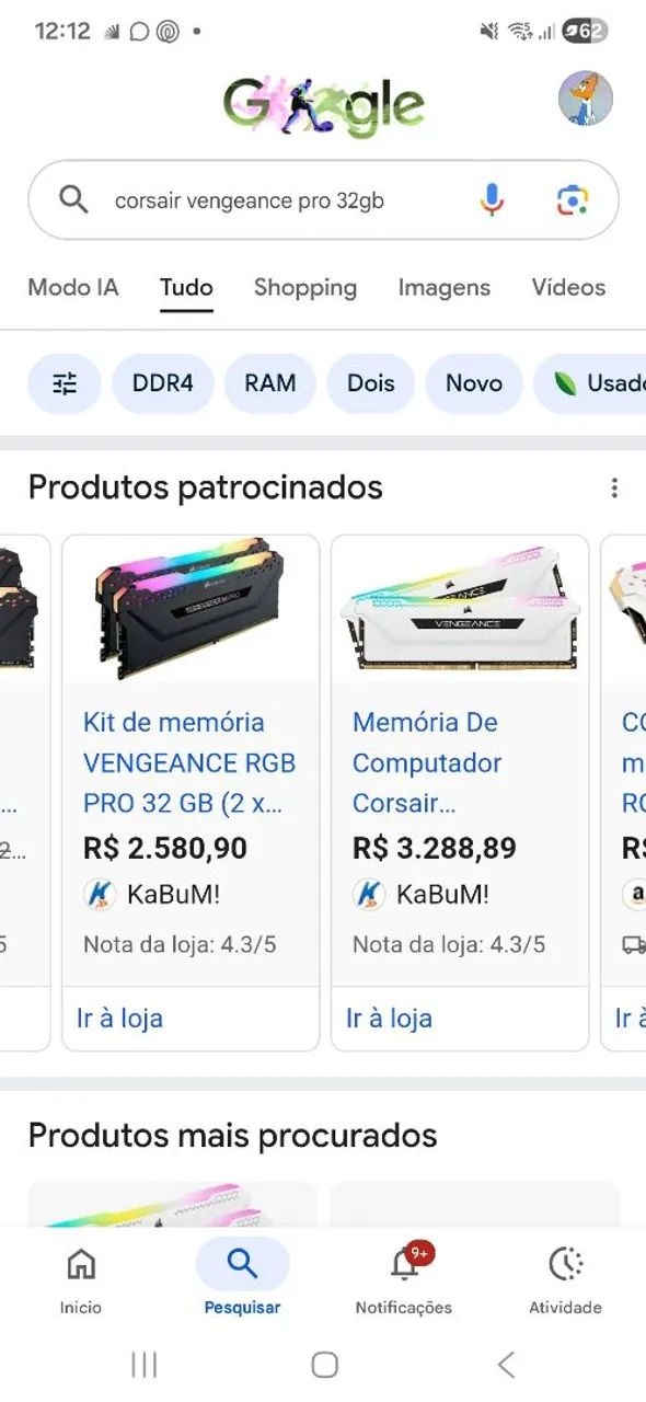 memória ram 32gb 