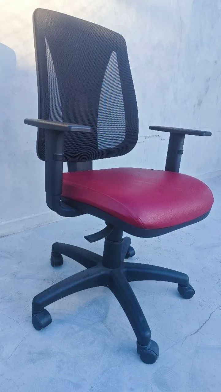 Cadeira Ergonômica de Escritório Flexform Loop Mesh - Vermelha/Preta - Foto 2